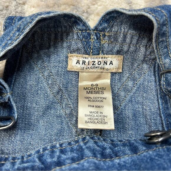 Vintage Arizona Denim Bib Overall Pants Size 6-9 months - Picture 3 of 6